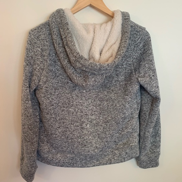 Aeropostale Faux Fur Lined Zip Up Hoodie Size 0-2 - Picture 4 of 5